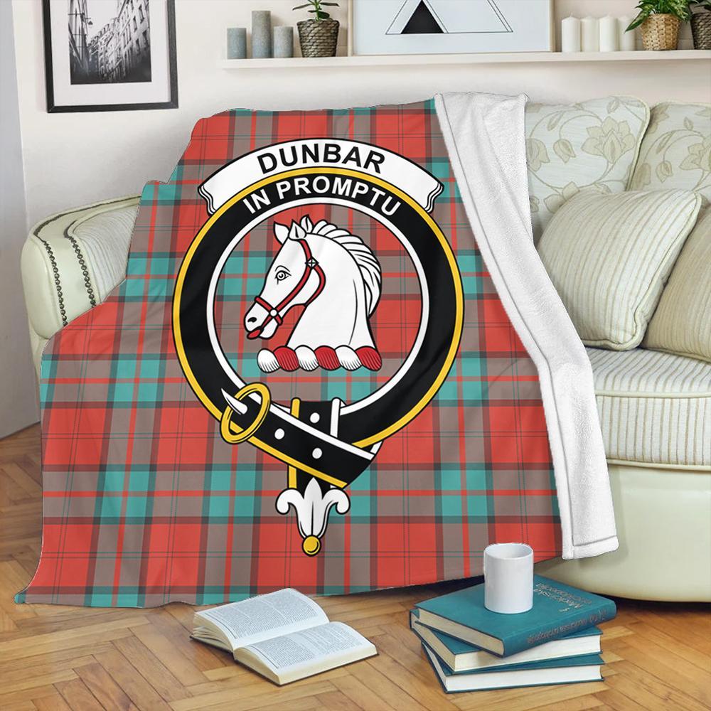 Dunbar Ancient Tartan Crest Premium Blanket