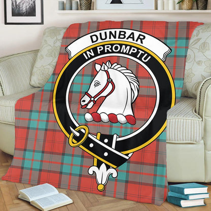 Dunbar Ancient Tartan Crest Premium Blanket