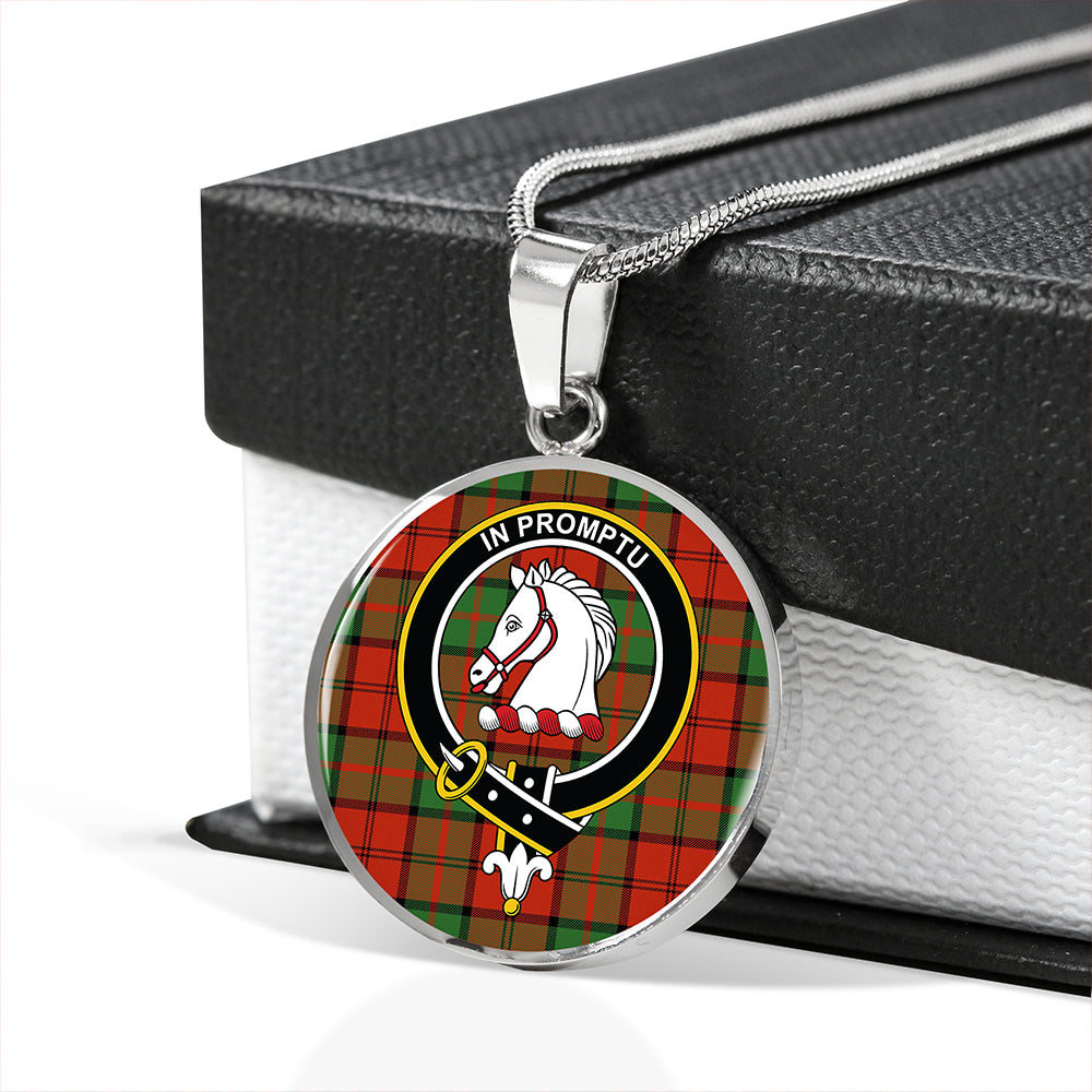 Dunbar Ancient Tartan Crest Circle Necklace