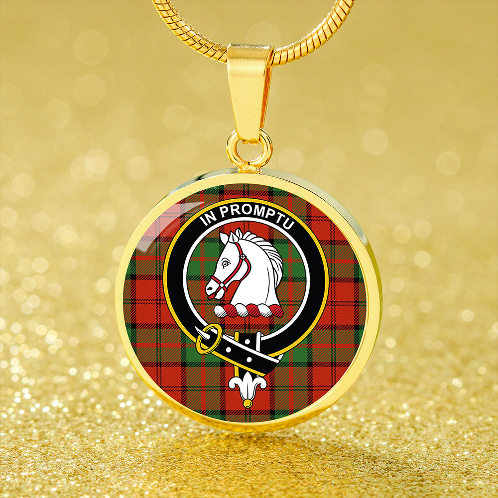 Dunbar Ancient Tartan Crest Circle Necklace