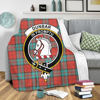 Dunbar Ancient Tartan Crest Premium Blanket