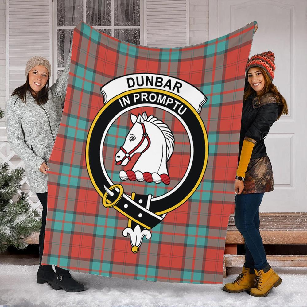 Dunbar Ancient Tartan Crest Premium Blanket