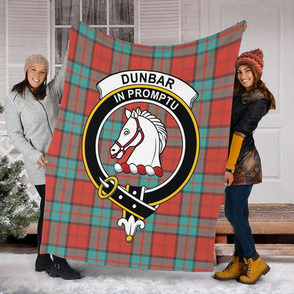 Dunbar Ancient Tartan Crest Premium Blanket