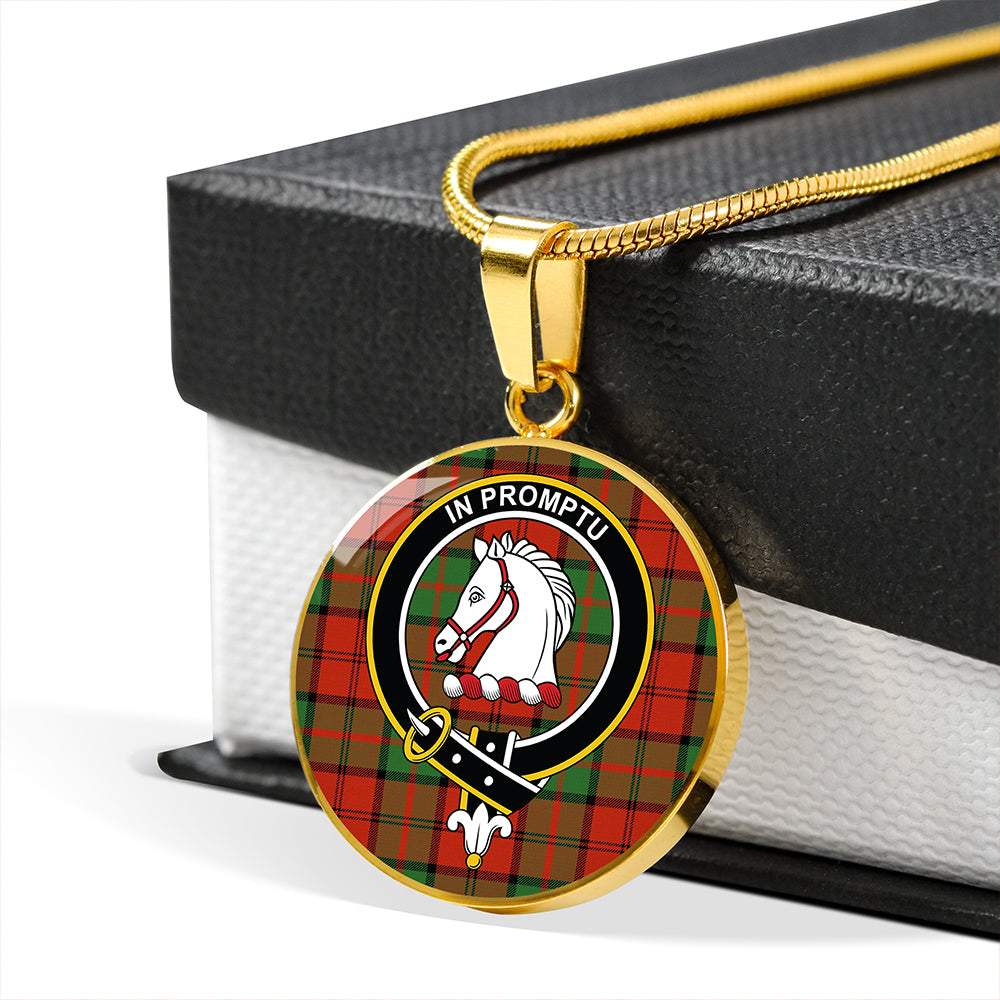 Dunbar Ancient Tartan Crest Circle Necklace