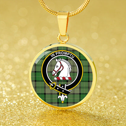 Dunbar Hunting Ancient Tartan Crest Circle Necklace