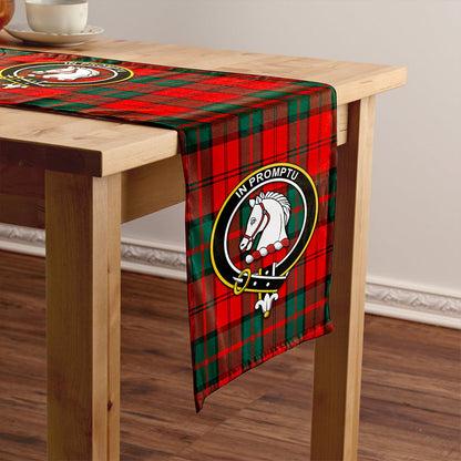 Dunbar Modern Tartan Crest Table Runner