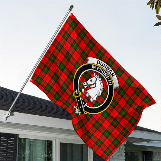 Dunbar Modern Tartan Classic Crest House Flag