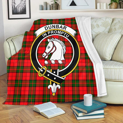 Dunbar Modern Tartan Crest Premium Blanket