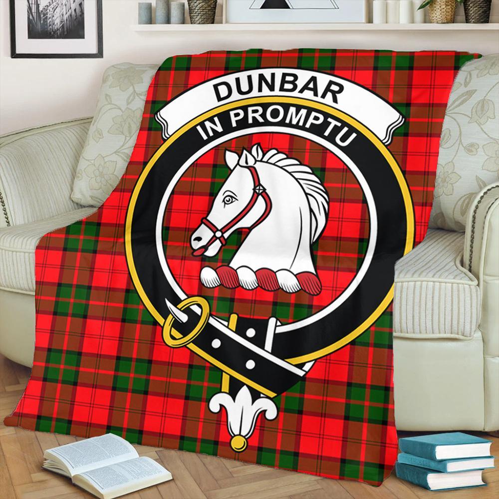 Dunbar Modern Tartan Crest Premium Blanket