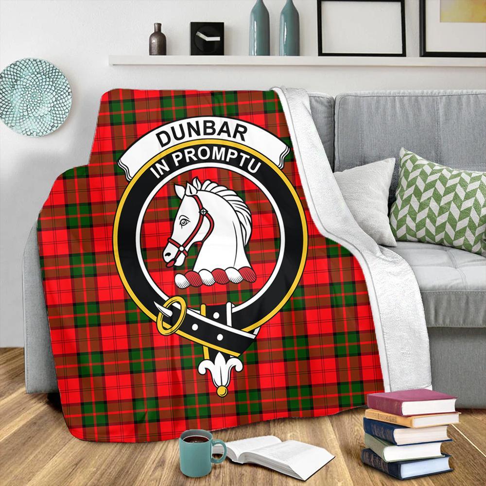 Dunbar Modern Tartan Crest Premium Blanket