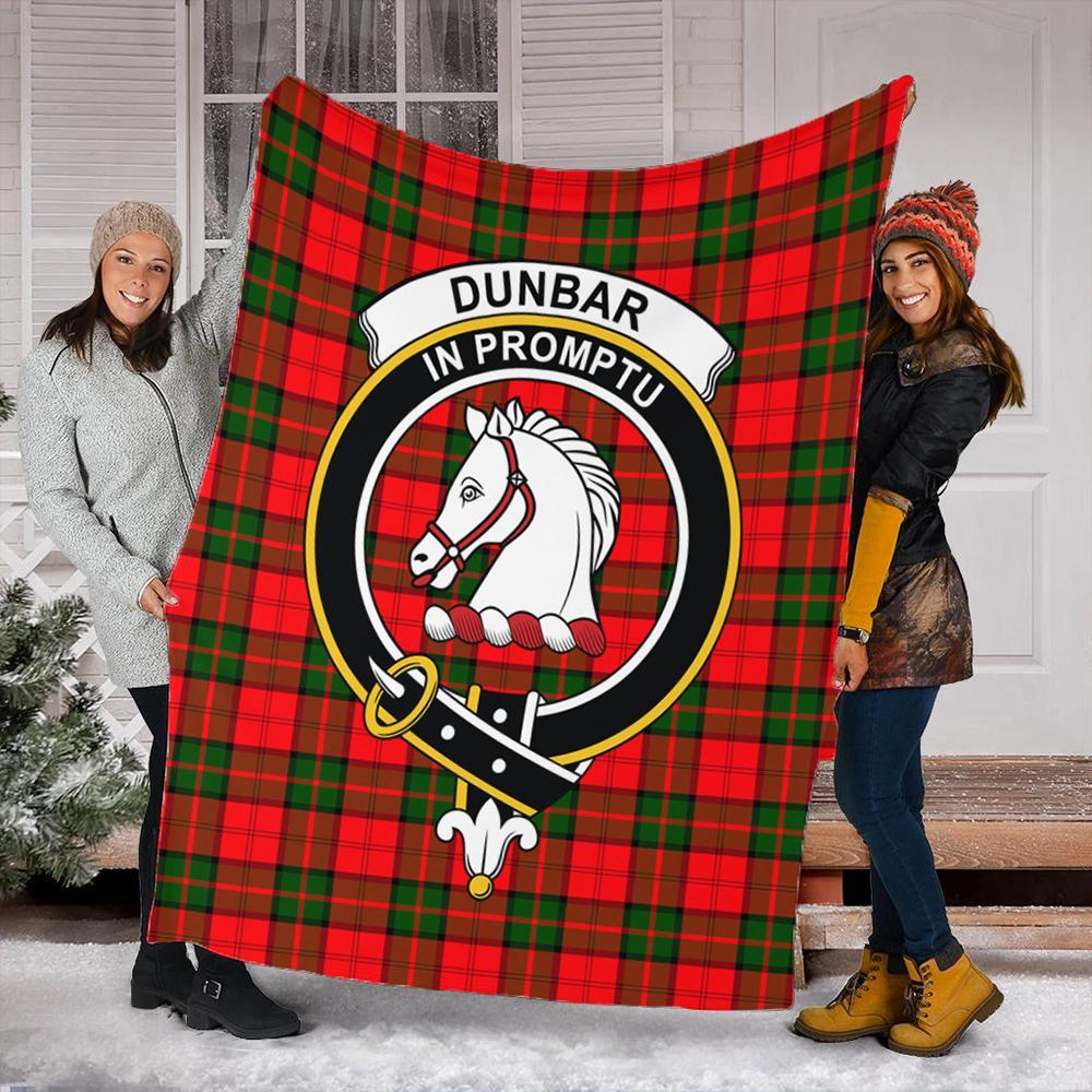 Dunbar Modern Tartan Crest Premium Blanket