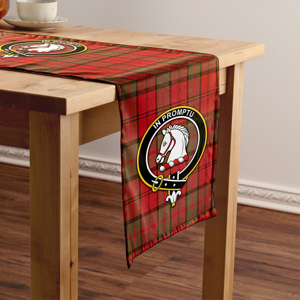 Dunbar Weathered Tartan Crest Table Runner