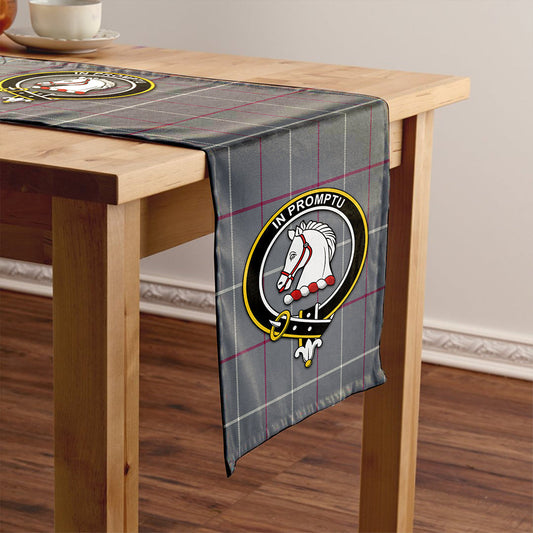 Dunbar of Pitgaveny Weathered Tartan Crest Table Runner