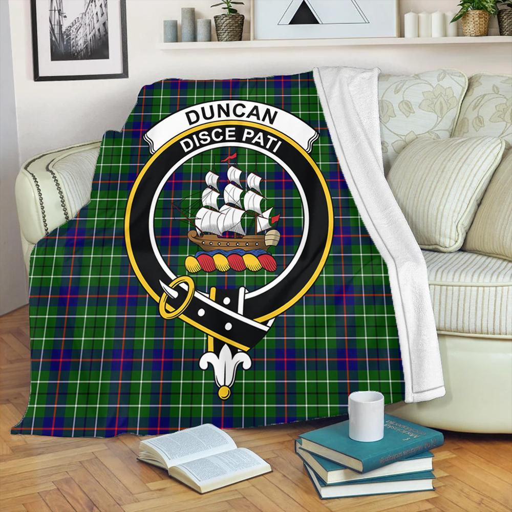 Duncan Modern Tartan Crest Premium Blanket