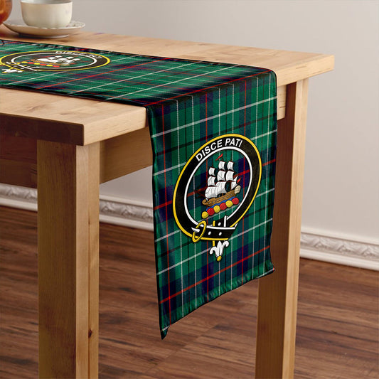 Duncan Modern Tartan Crest Table Runner