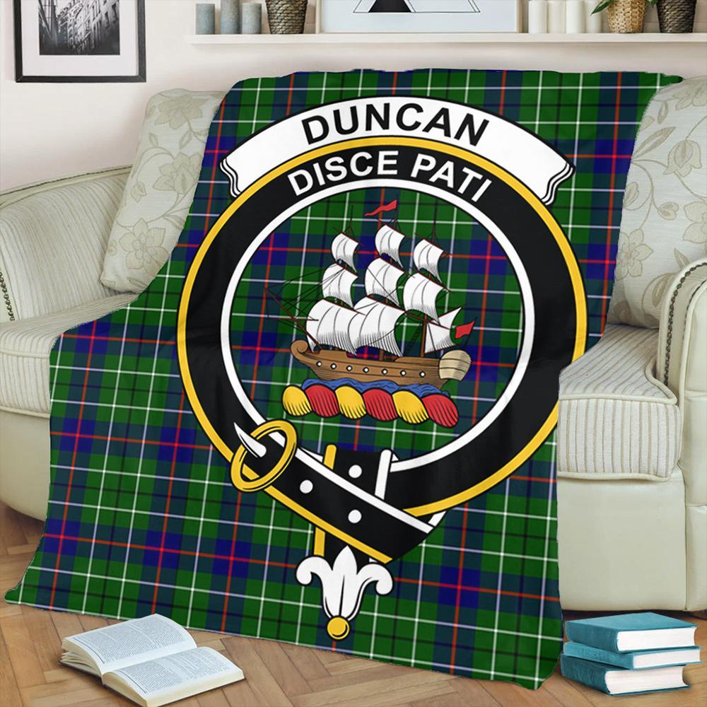 Duncan Modern Tartan Crest Premium Blanket