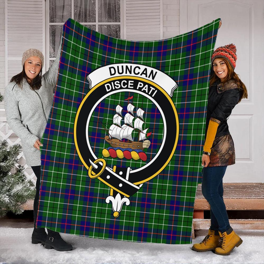 Duncan Modern Tartan Crest Premium Blanket