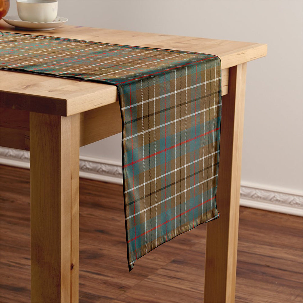 Duncan Weathered Tartan Crest Table Runner