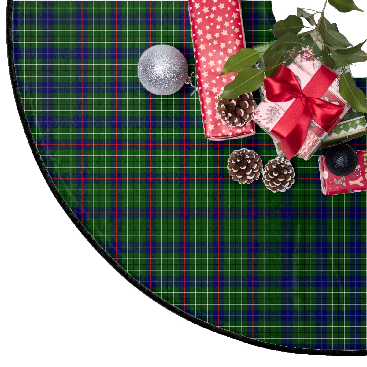 Duncan Modern Tartan Plaid Christmas Tree Skirt