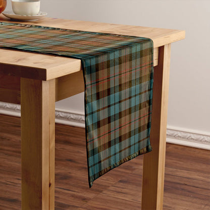 Dundas Weathered Tartan Crest Table Runner