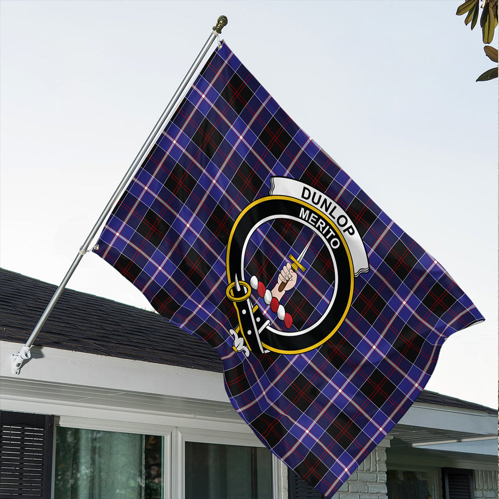 Dunlop Modern Tartan Classic Crest House Flag