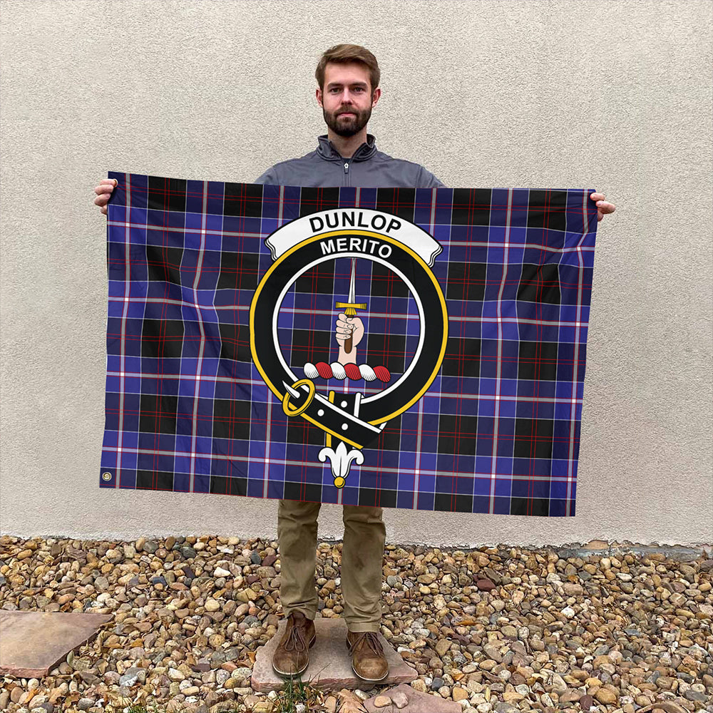 Dunlop Modern Tartan Classic Crest House Flag