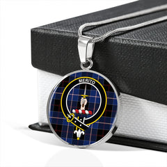 Dunlop Modern Tartan Crest Circle Necklace