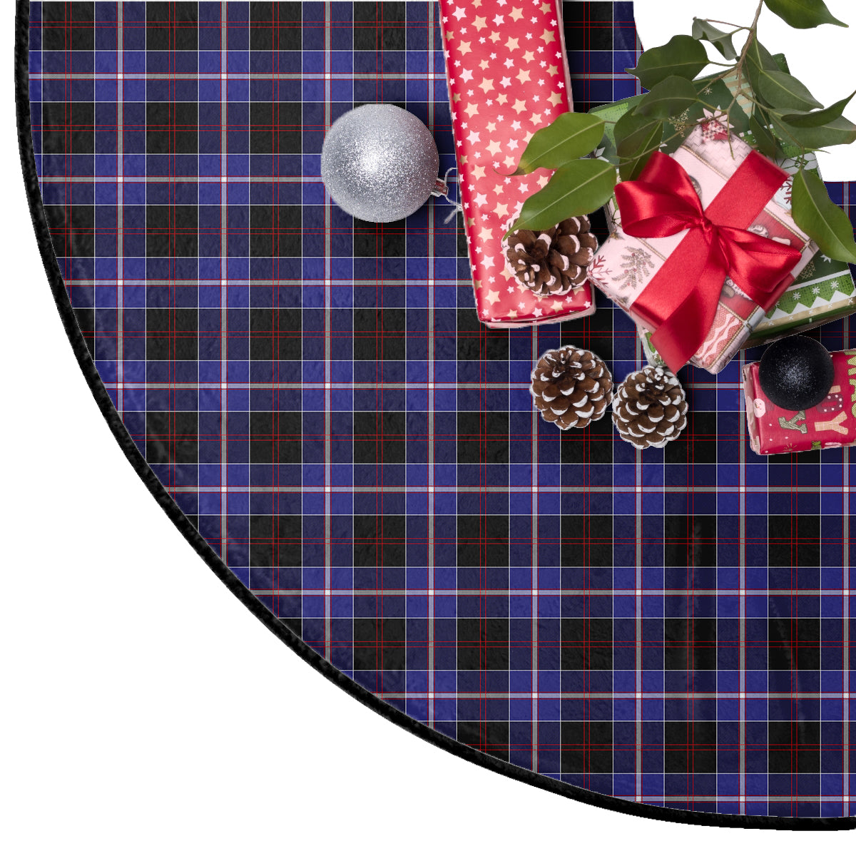 Dunlop Modern Tartan Plaid Christmas Tree Skirt
