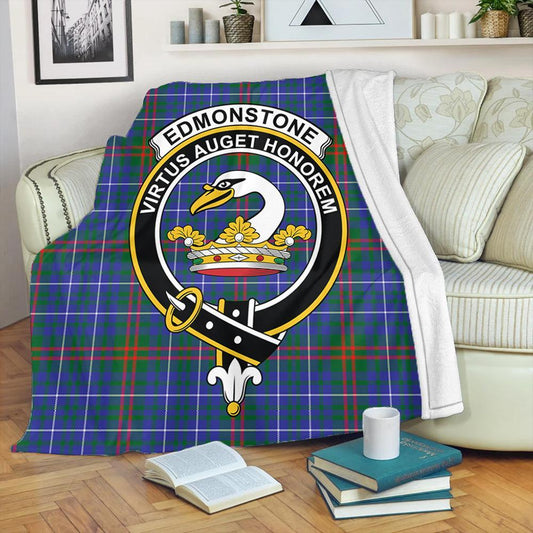 Edmonstone Tartan Crest Premium Blanket