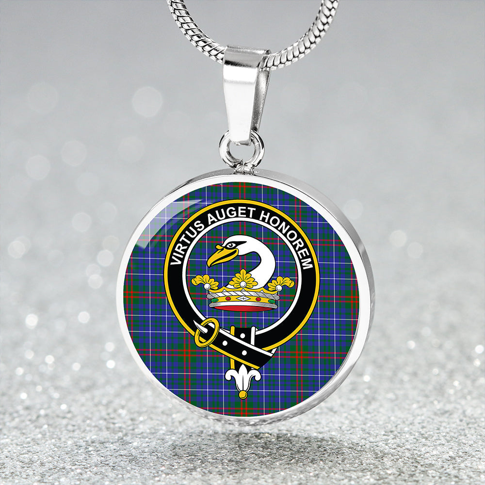 Edmonstone Tartan Crest Circle Necklace