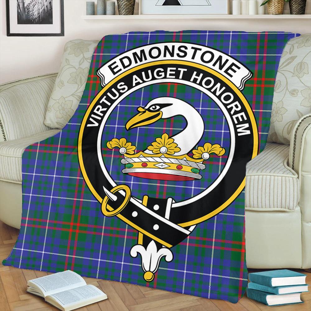 Edmonstone Tartan Crest Premium Blanket