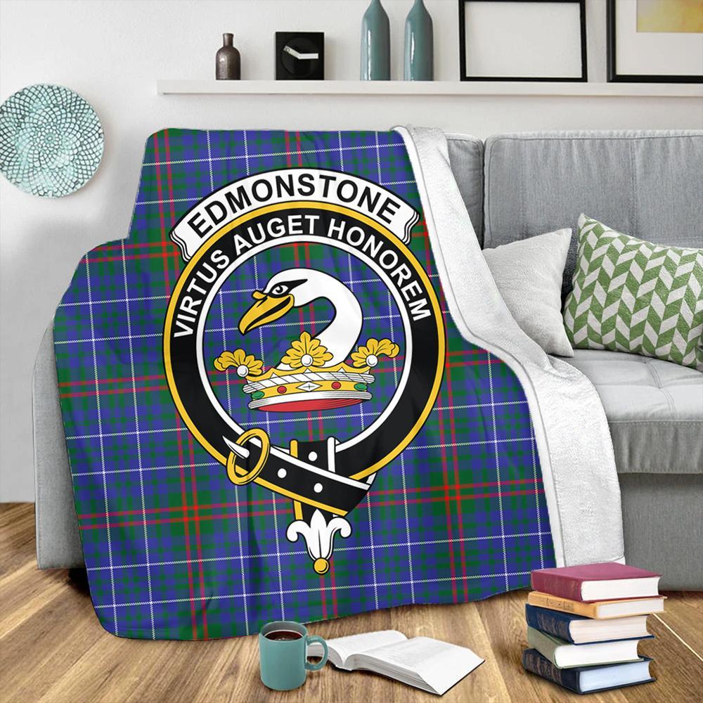 Edmonstone Tartan Crest Premium Blanket