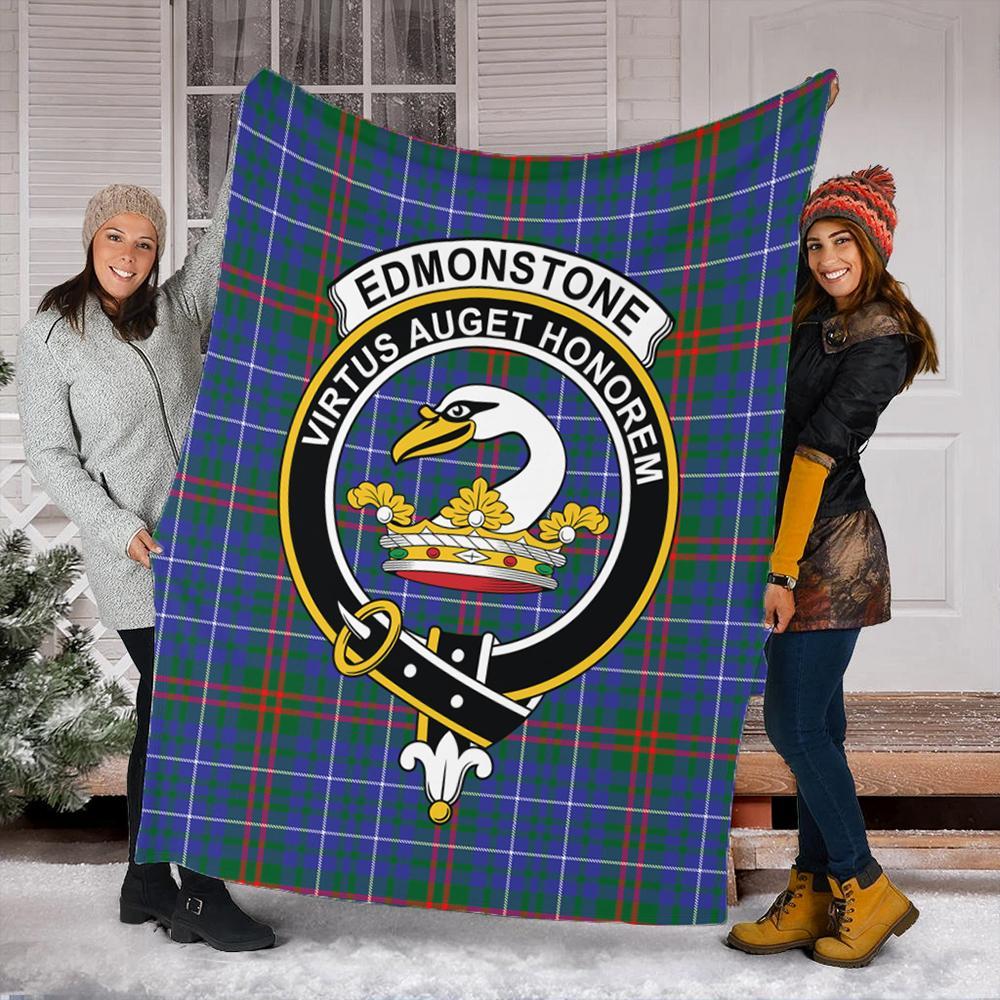 Edmonstone Tartan Crest Premium Blanket