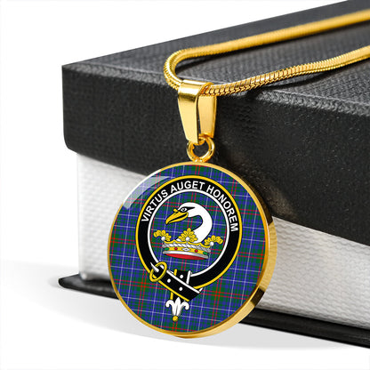 Edmonstone Tartan Crest Circle Necklace