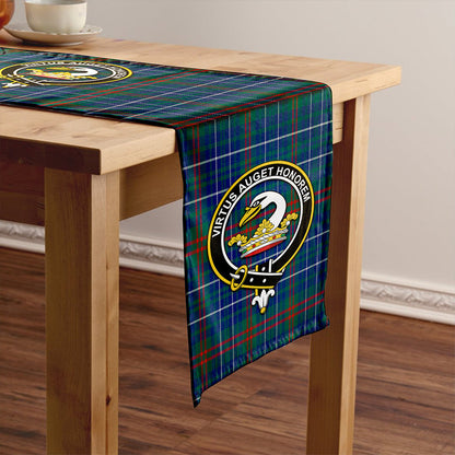 Edmonstone Weathered Tartan Crest Table Runner