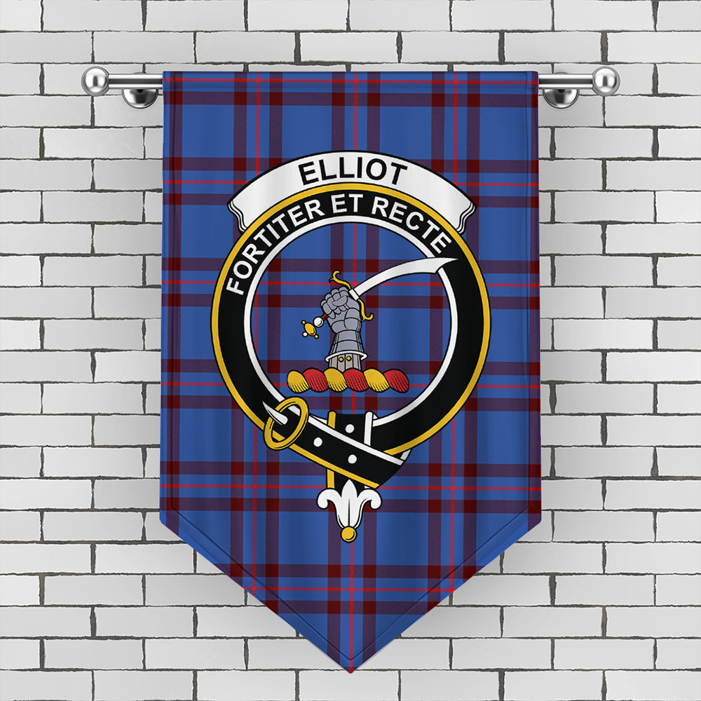 Elliot Modern Tartan Crest Gonfalon