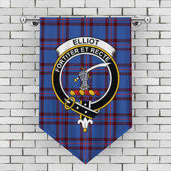 Elliot Modern Tartan Crest Gonfalon