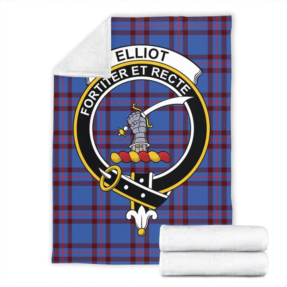 Elliot Modern Tartan Crest Premium Blanket