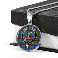 Elliot (Ellot) Modern Tartan Crest Circle Necklace
