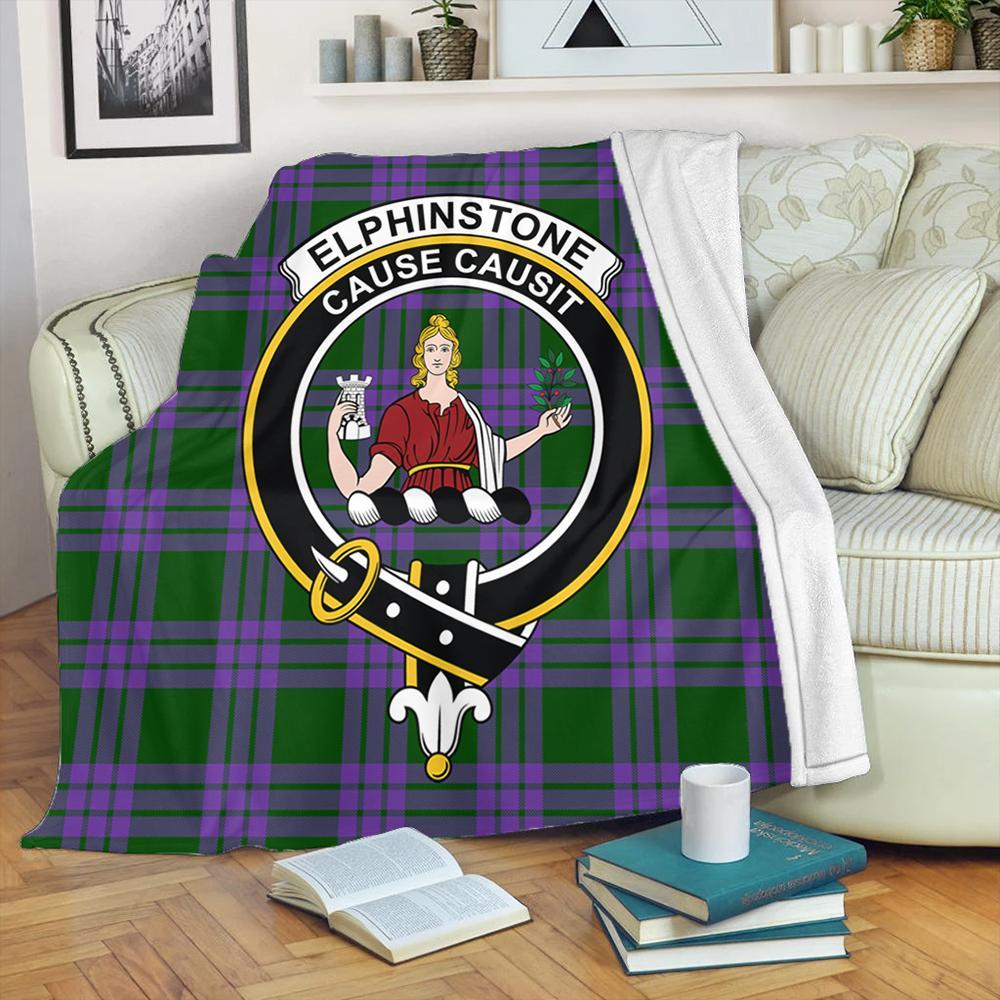 Elphinstone Tartan Crest Premium Blanket