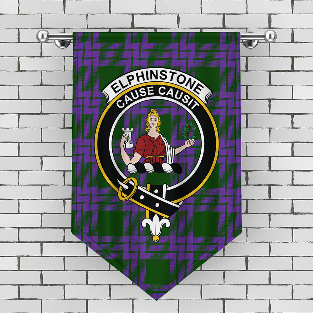 Elphinstone Tartan Crest Gonfalon