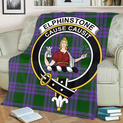 Elphinstone Tartan Crest Premium Blanket