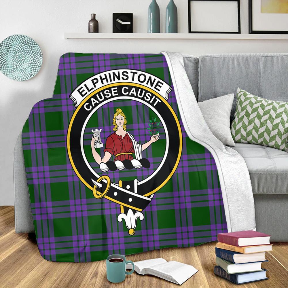 Elphinstone Tartan Crest Premium Blanket