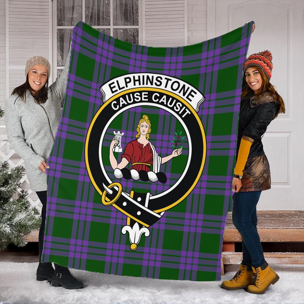 Elphinstone Tartan Crest Premium Blanket