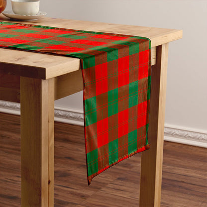 Erskine Black & White Tartan Crest Table Runner