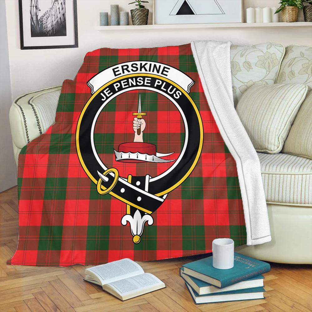 Erskine Modern Tartan Crest Premium Blanket