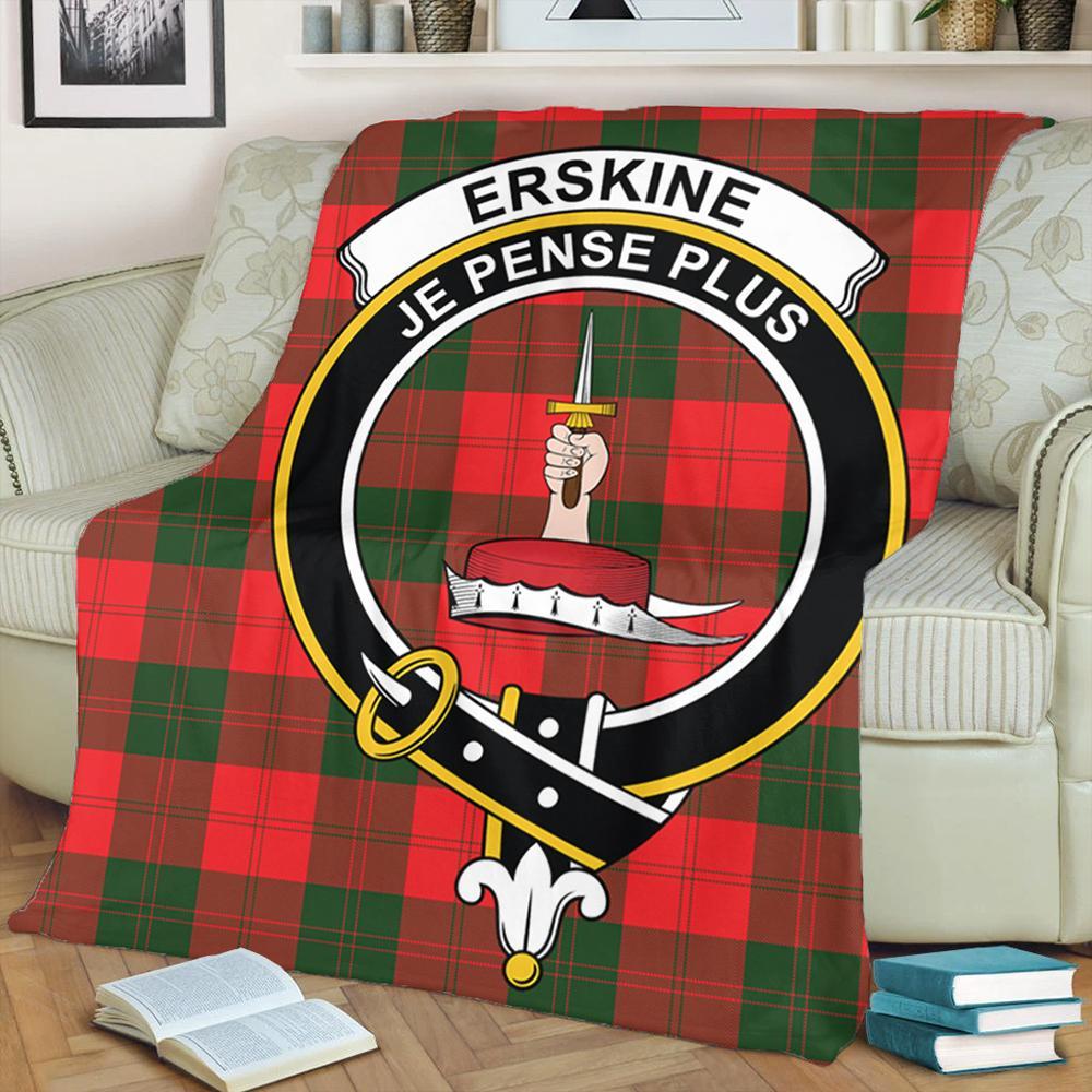 Erskine Modern Tartan Crest Premium Blanket