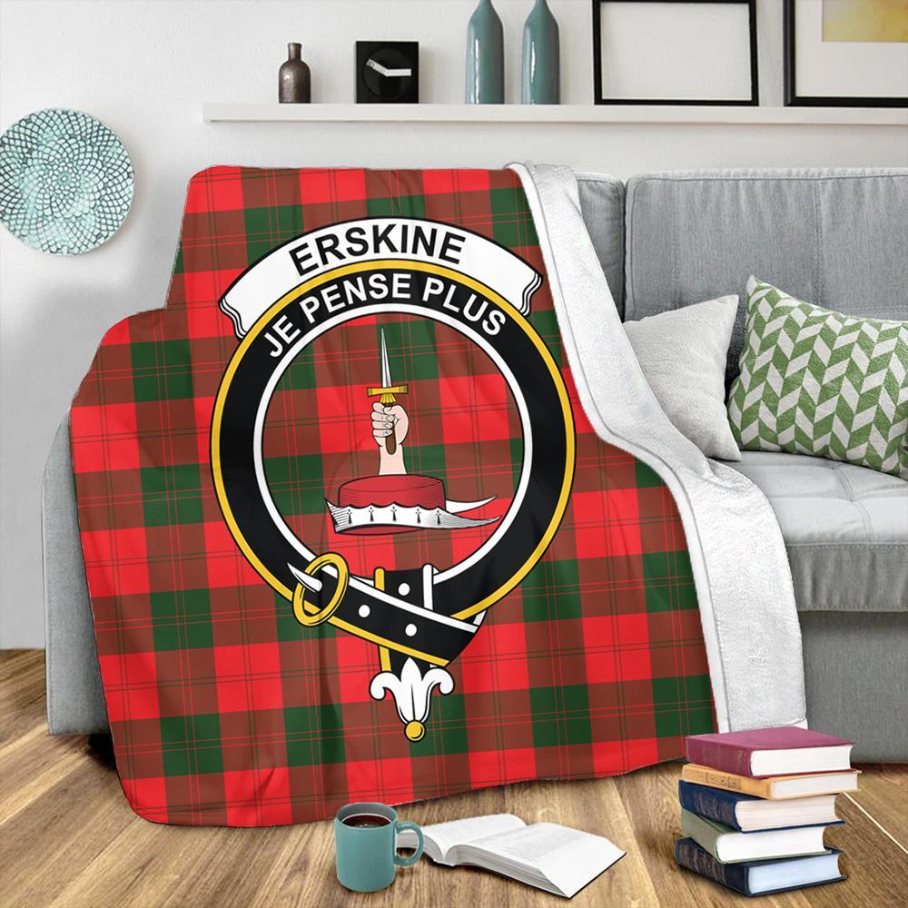 Erskine Modern Tartan Crest Premium Blanket