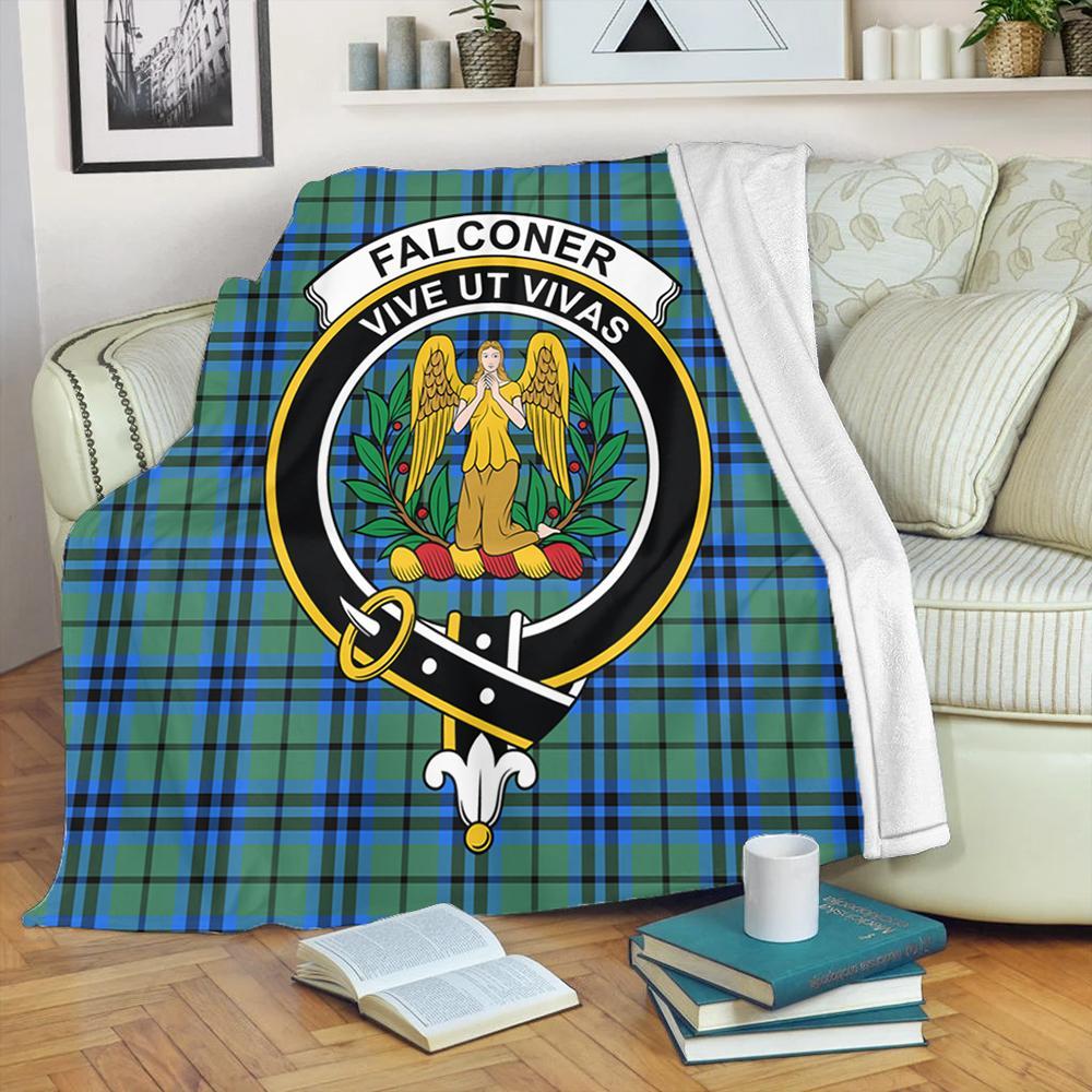 Falconer Tartan Crest Premium Blanket