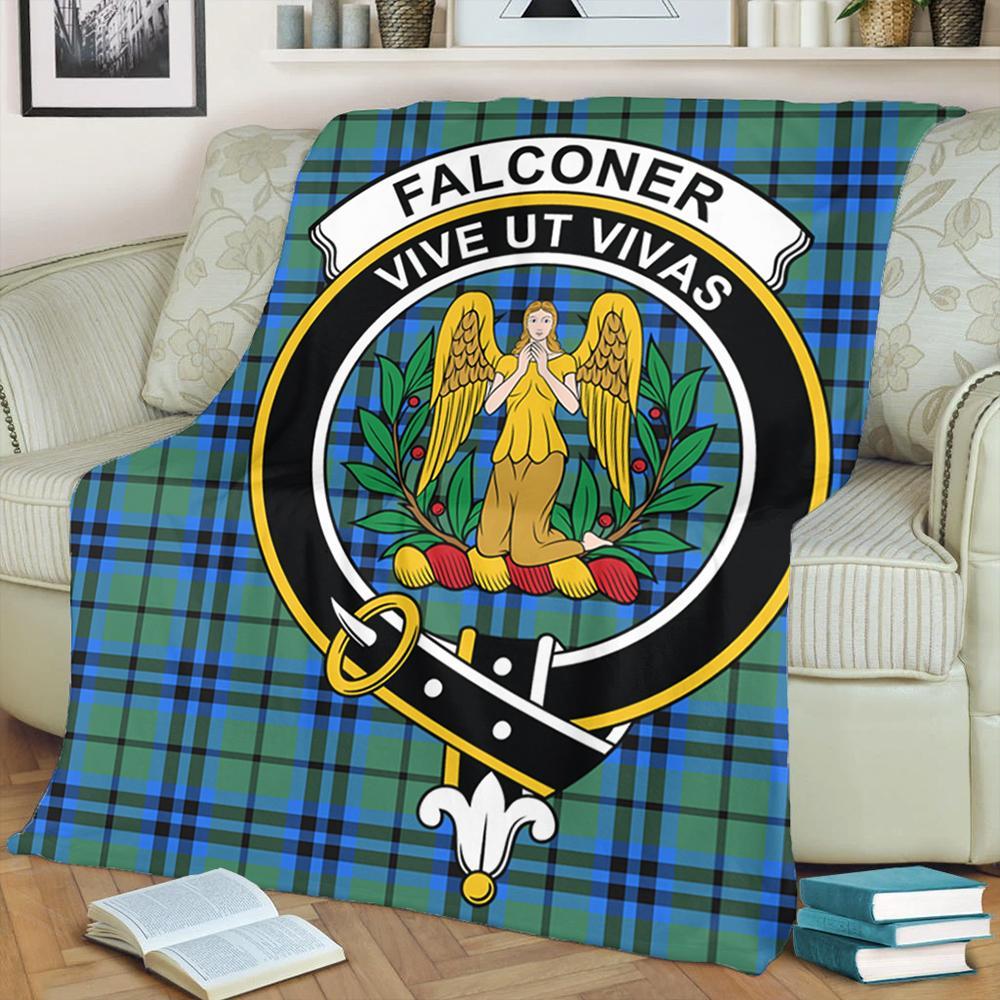 Falconer Tartan Crest Premium Blanket